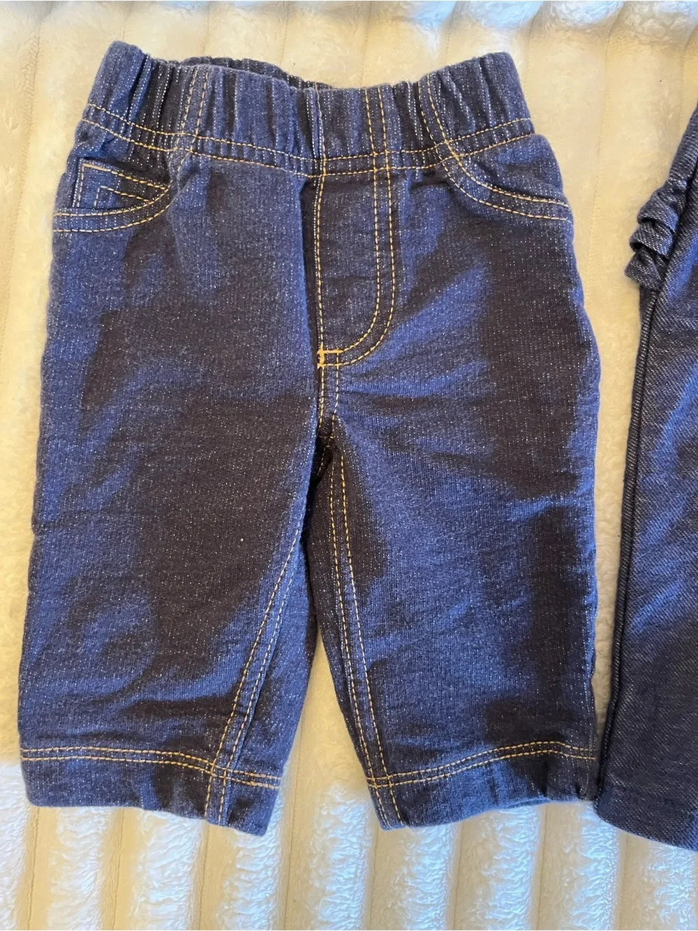 Infant Dark Navy Knit Pants Duo